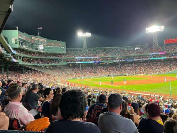 Fenway Park, section: Right Field Box 95, row: VV, seat: 8