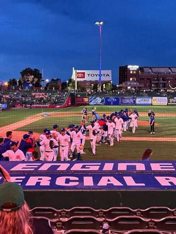 Four Winds Field, section: 106, row: H, seat: 5