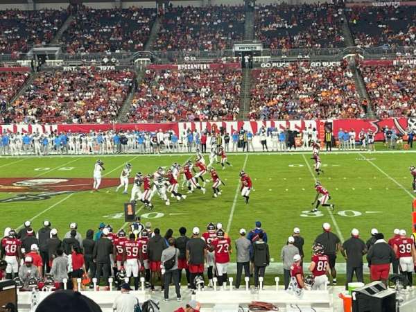 Raymond James Stadium, section: 112, row: X, seat: 4