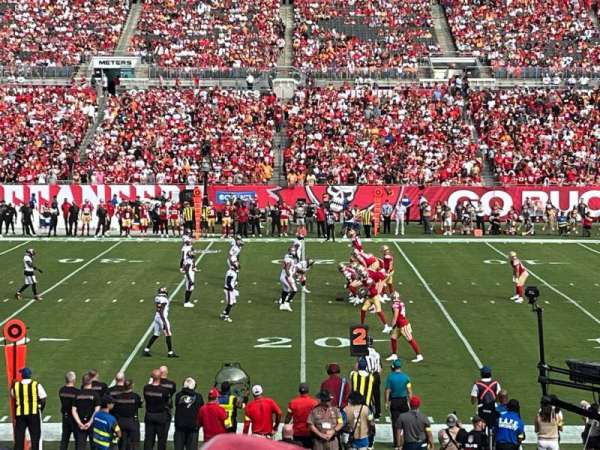 Raymond James Stadium, section: 113, row: Y, seat: 2