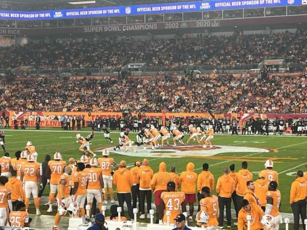 Raymond James Stadium, section: 112, row: H, seat: 10