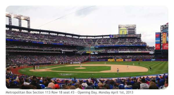 Citi Field, section: 113, row: 18, seat: 3