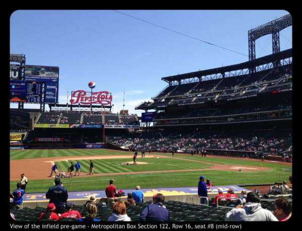 Citi Field, section: 122, row: 16, seat: 8