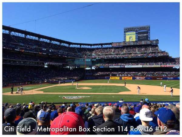Citi Field, section: 114, row: 16, seat: 12