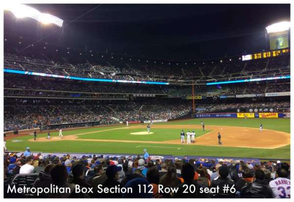 Citi Field, section: 112, row: 20, seat: 6
