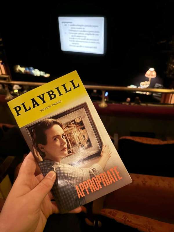 Belasco Theatre, section: Mezzanine R, row: C, seat: 8