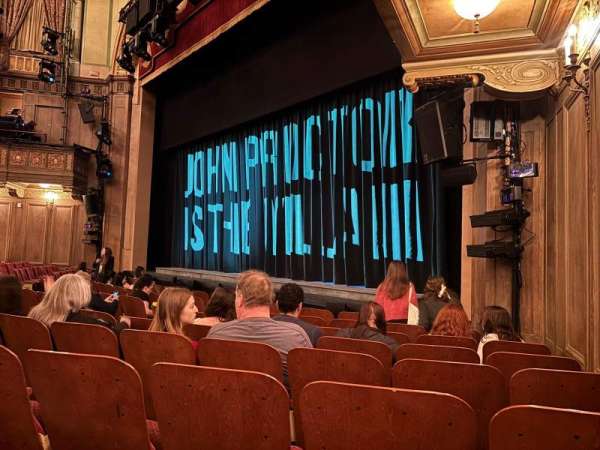 Booth Theatre, section: Orchestra R, row: G, seat: 16