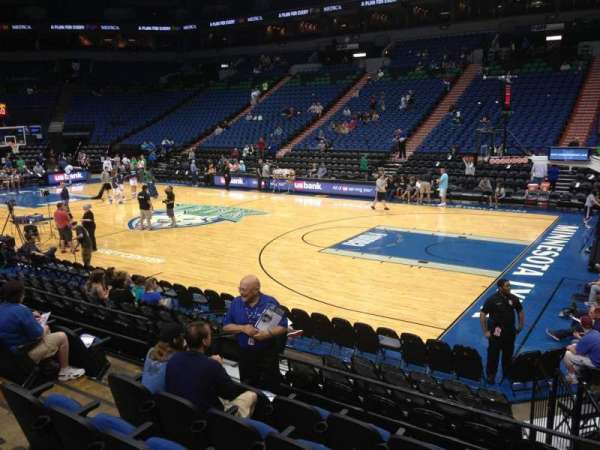 Target Center, section: 109, row: L, seat: 7