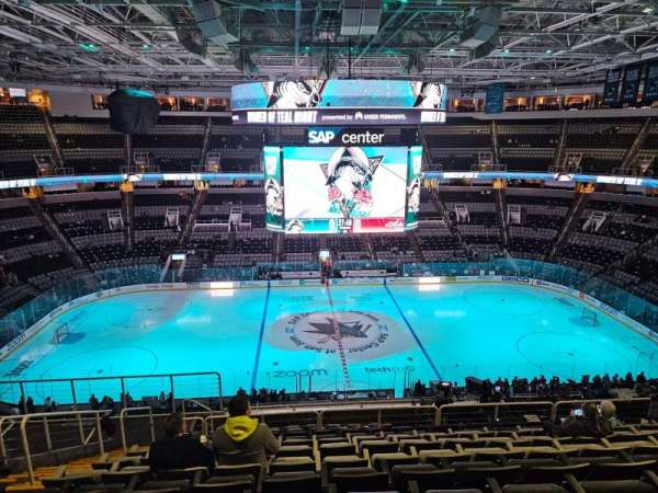 SAP Center, section: 215, row: 12, seat: 21