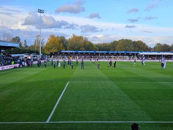 Hayes Lane, section: Glyn Beverly Stand D, row: H, seat: 111