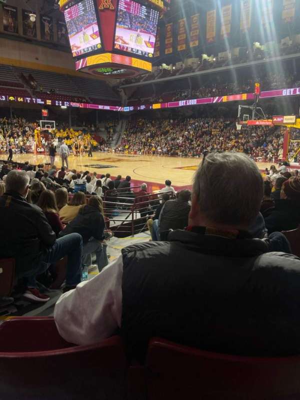 Williams Arena, section: 103, row: 9, seat: 2