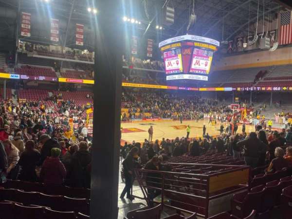 Williams Arena, section: 119, row: 20, seat: 5