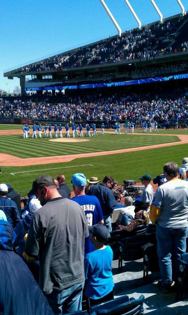 Kauffman Stadium, section: 118, row: k, seat: 8