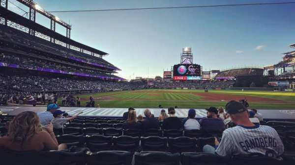 Coors Field, section: 124, row: 12, seat: 4