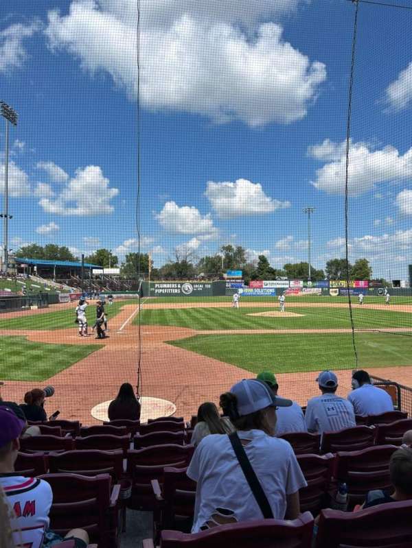 Veterans Memorial Stadium, Cedar Rapids, section: 108, row: H, seat: 6