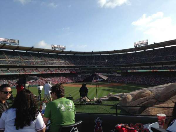 Angel Stadium, section: Coors Light MVP, row: 1, seat: 1