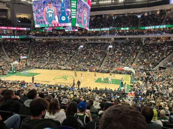 Fiserv Forum, section: 116, row: 22, seat: 5