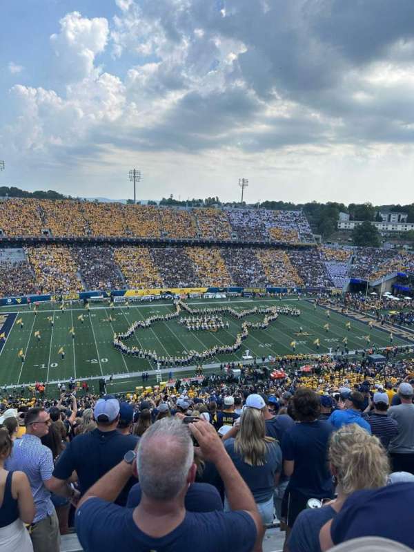 Mountaineer Field, section: 215, row: 29, seat: 121