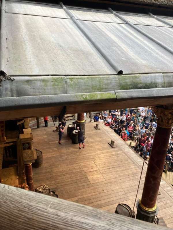 Globe Theatre at Shakespeare's Globe, section: Upper Gallery Bay Q, row: Q, seat: 2