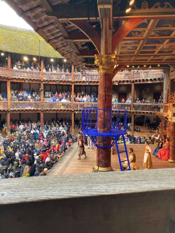 Globe Theatre at Shakespeare's Globe, section: Middle Gallery Gents B, row: 1, seat: 2