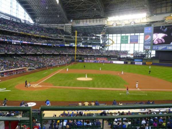 American Family Field, section: 214, row: 1, seat: 3