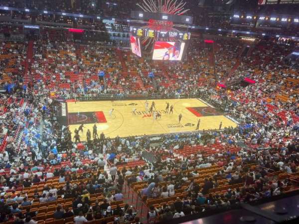Kaseya Center, section: 310, row: 1, seat: 5