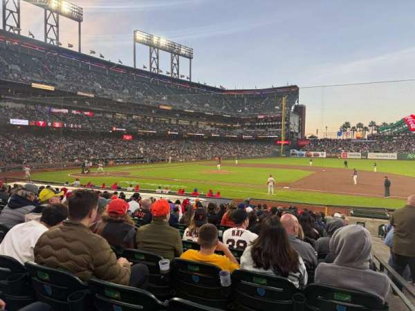 Oracle Park, section: 107, row: O, seat: 1