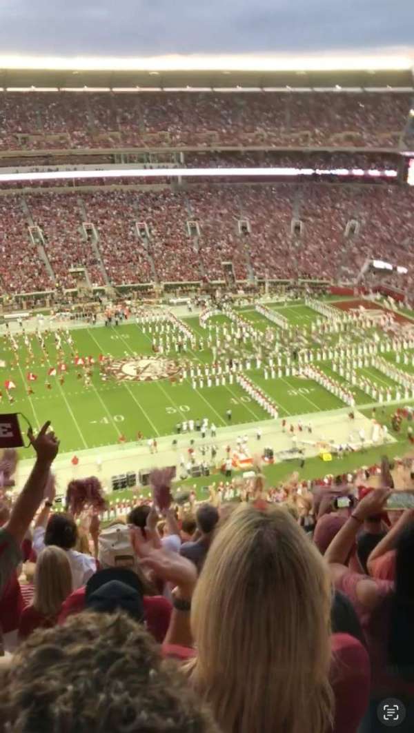 Bryant-Denny Stadium, section: U4-GG, row: 23, seat: 28