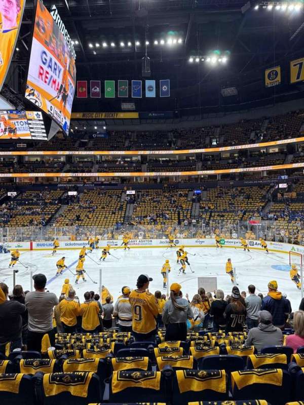 Bridgestone Arena, section: 117, row: A, seat: 16