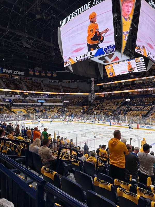 Bridgestone Arena, section: 117, row: A, seat: 16