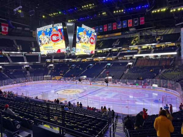 Bridgestone Arena, section: 107, row: M, seat: 1