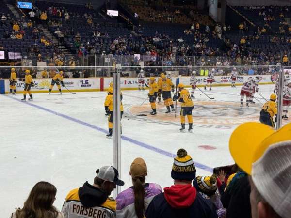 Bridgestone Arena, section: 104, row: EE, seat: 6