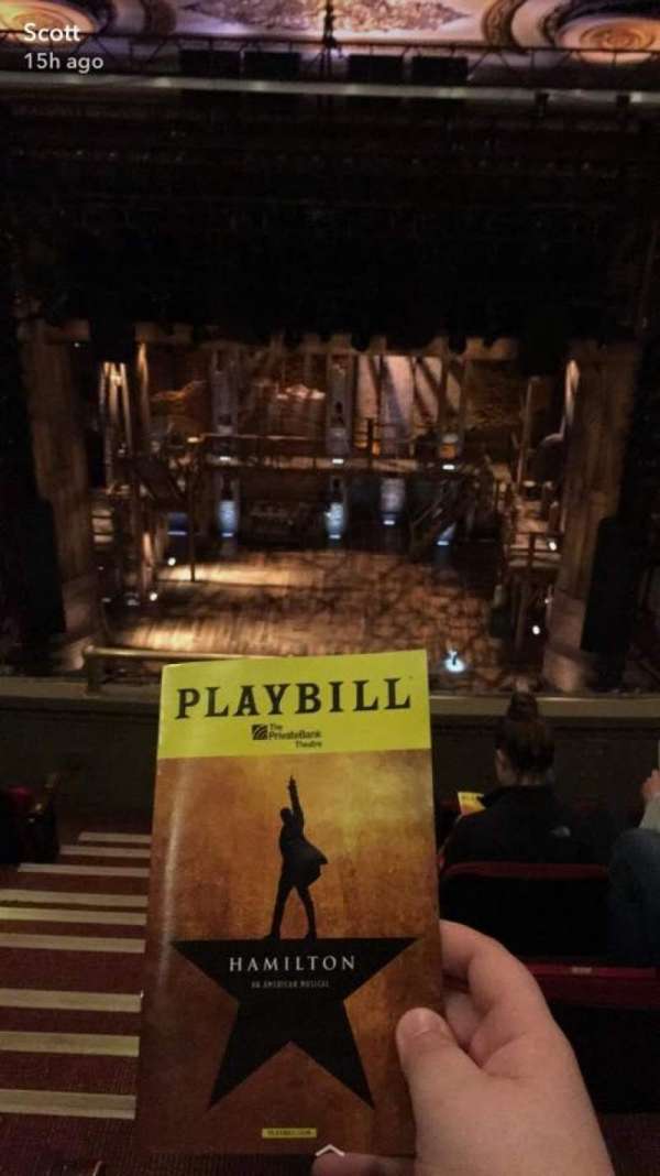 CIBC Theatre, section: Balcony RC, row: D, seat: 402