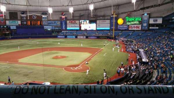 Tropicana Field, section: 203, row: A, seat: 6