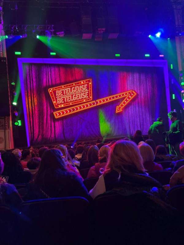Palace Theatre, Broadway, section: Orchestra L, row: M, seat: 107
