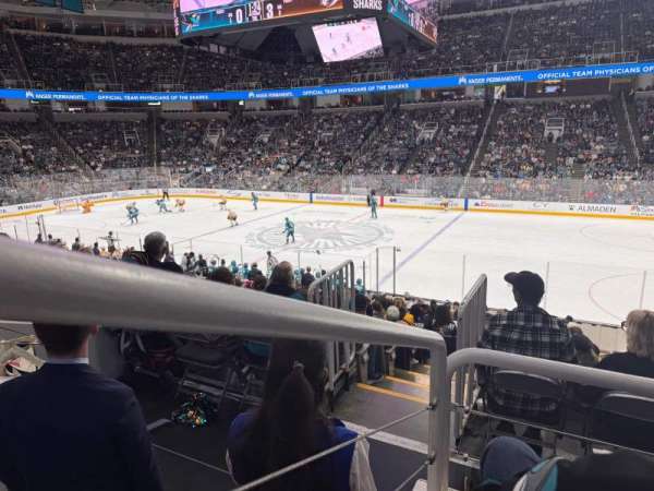 SAP Center, section: 128, row: 18, seat: 9