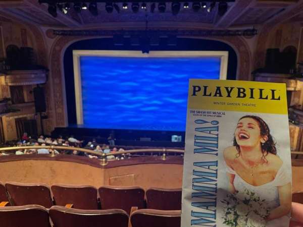 Winter Garden Theatre, section: Mezzanine RC, row: D, seat: 110