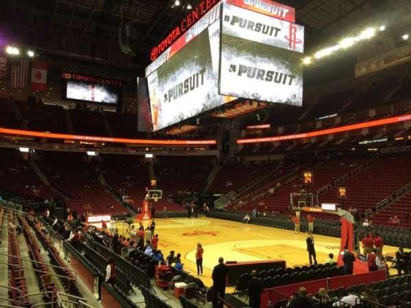 Toyota Center, section: 116, row: 9, seat: 1