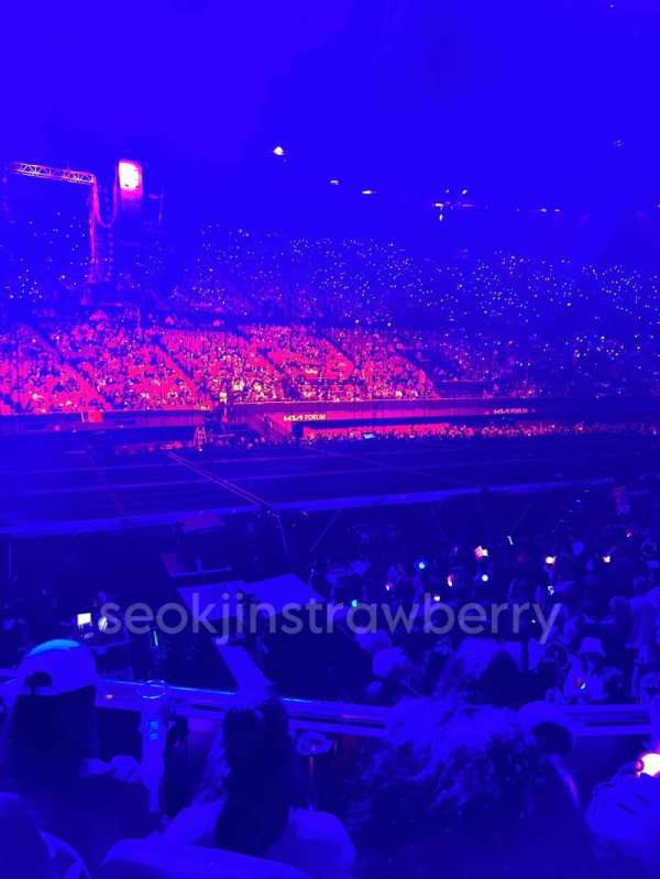 Kia Forum, section: 123, row: 3, seat: 4