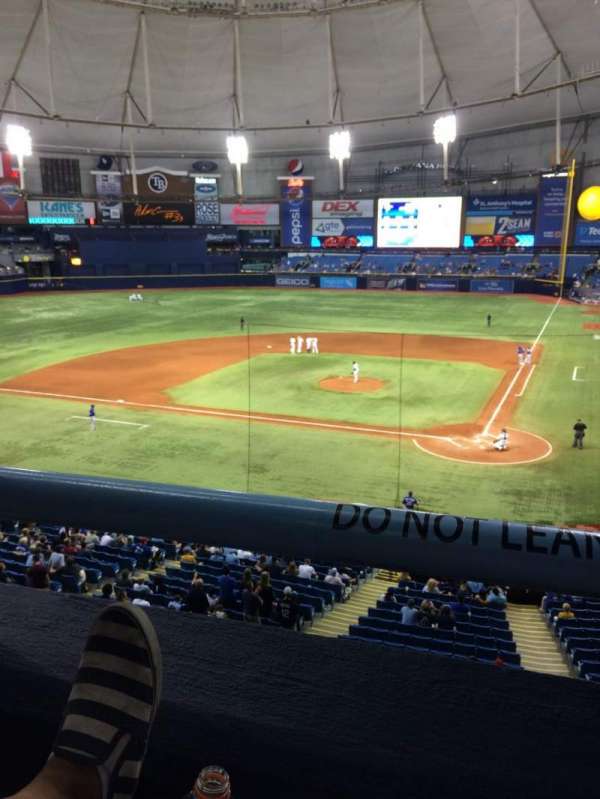 Tropicana Field, section: 205, row: A, seat: 2