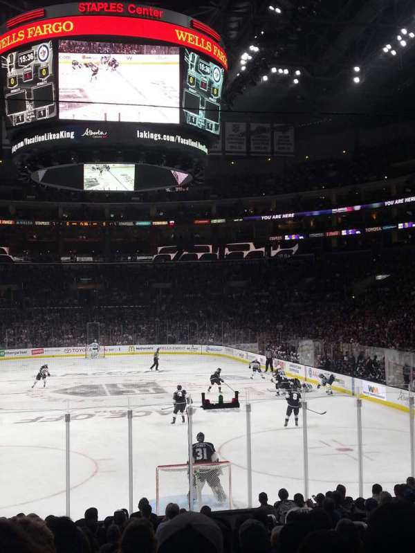 Crypto.com Arena, section: 107, row: 17, seat: 6