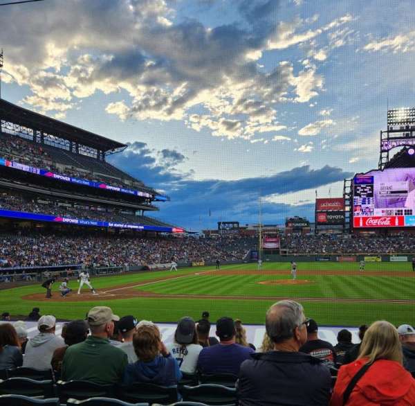 Coors Field, section: 124, row: 12, seat: 4