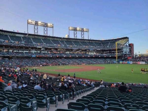 Oracle Park, section: 101, row: 20, seat: 3