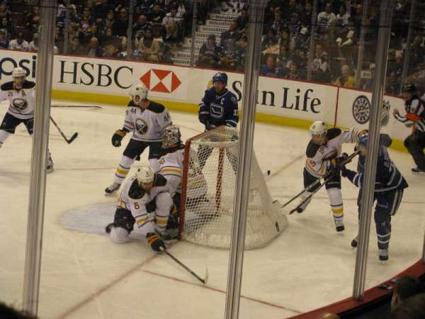 Rogers Arena, section: 103, row: 8, seat: 4
