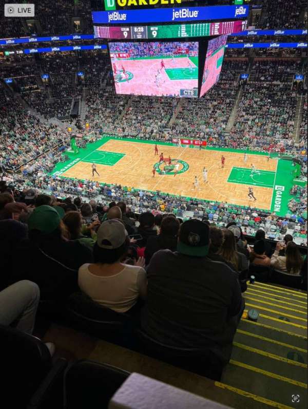 TD Garden, section: 315, row: 8, seat: 4