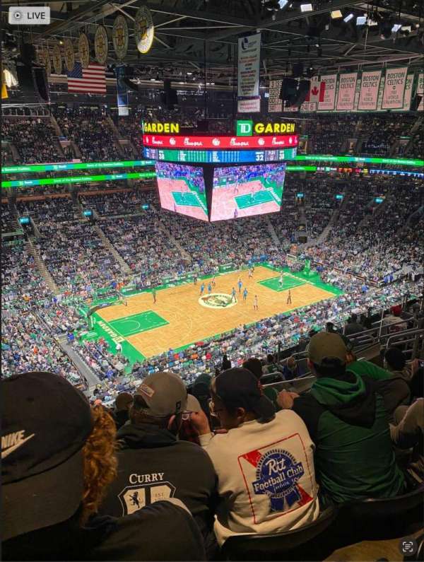 TD Garden, section: 319, row: 12, seat: 7