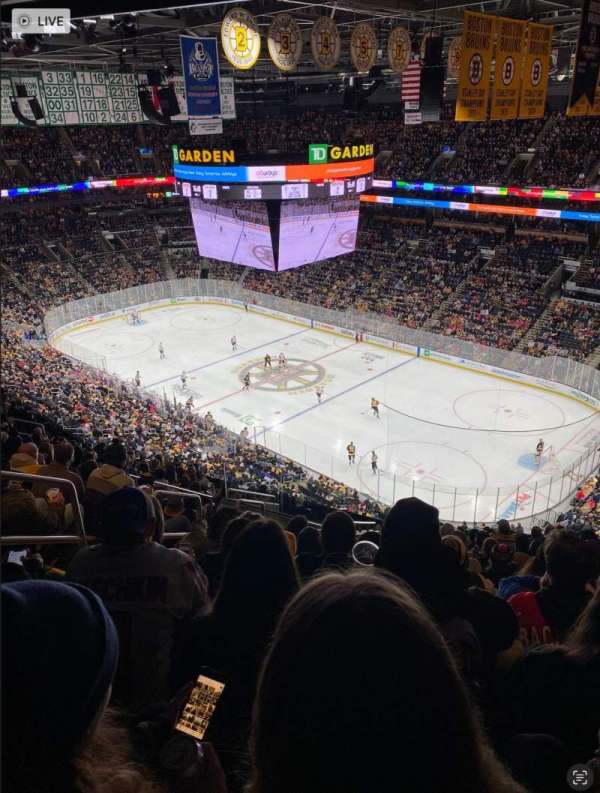 TD Garden, section: 327, row: 15, seat: 22