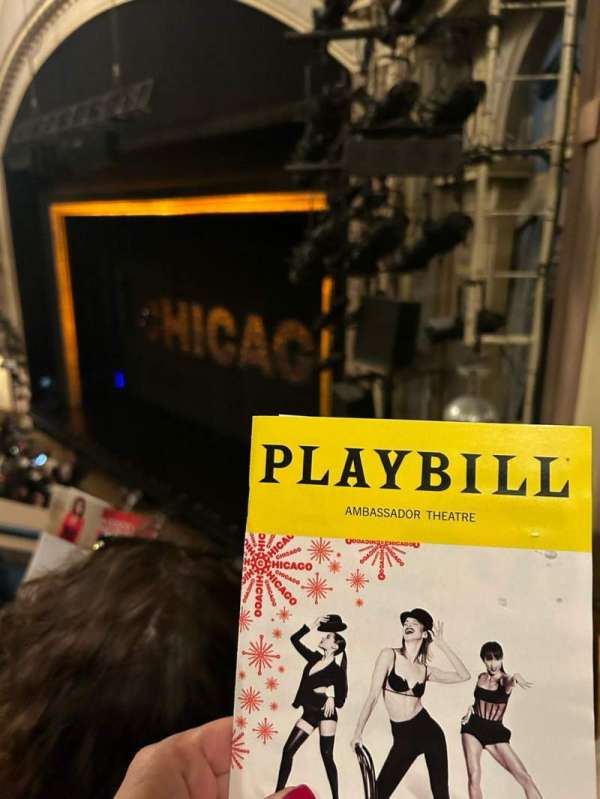 Ambassador Theatre, section: Front Mezzanine R, row: C, seat: 22