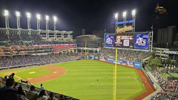 Progressive Field, section: 523, row: L, seat: 1