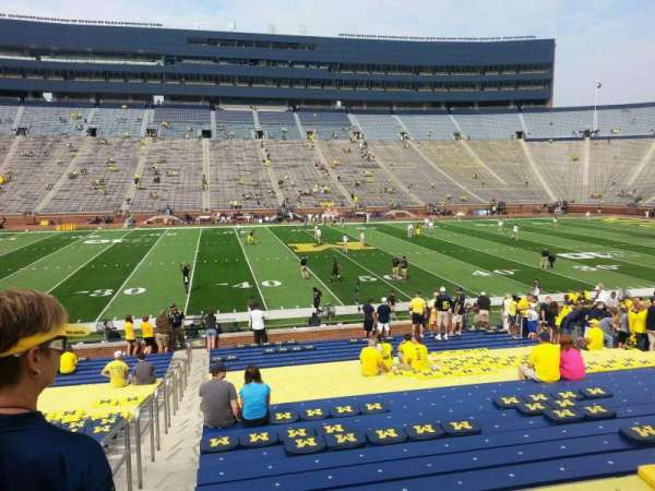 Michigan Stadium, section: 2, row: 30, seat: 13